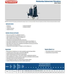 Bomba Trituradora Schneider SHARK 2,0CV 440V Trifásica