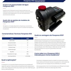 Pressurizador Inverter Megapress FLOWPRESS 650 650W 220V Mono Até 3 banheiros