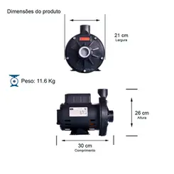 Bomba Thebe TH-16 P 0,50CV 127/220-254V Monofásica