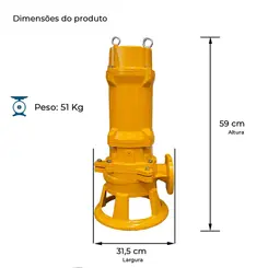 Bomba Trituradora Thebe TSBT 5,5CV 220V Trifásica