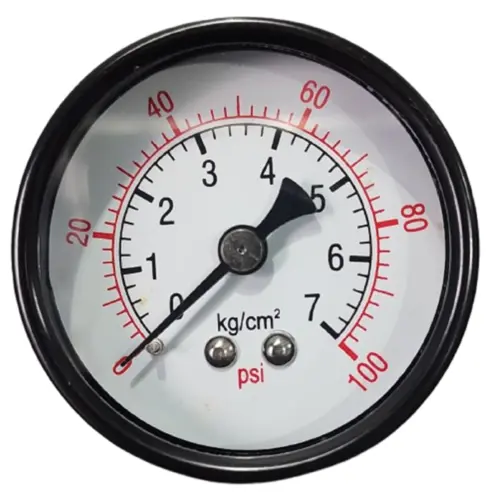 Manômetro Schneider 0 a 100 PSI Com Rosca 1/4" Traseira