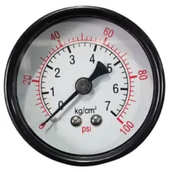 Manômetro Schneider 0 a 100 PSI Com Rosca 1/4" Traseira