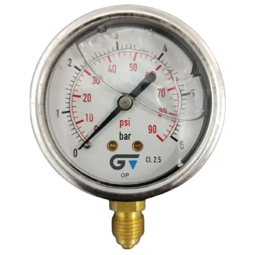 Manômetro Com Glicerina BSP 1/4" Genebre 0 À 6 BAR