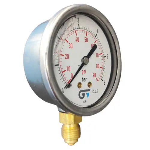 Manômetro Com Glicerina BSP 1/4" Genebre 0 À 6 BAR