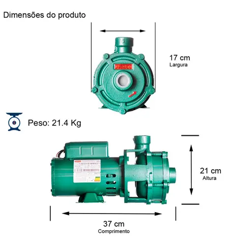Bomba Multiestágio Thebe P-11/2 1,0CV 127/220V Monofásica