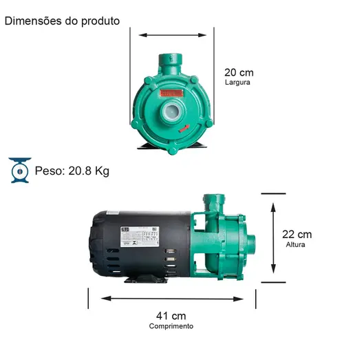 Bomba Multiestágio Thebe P-11/2 1,0CV 220/380V Trifásica