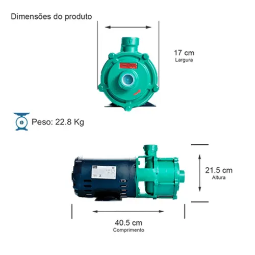 Bomba Multiestágio Thebe P-11/3 1,0CV 220/380V Trifásica