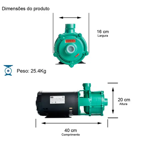 Bomba Multiestágio Thebe P-11/3 1,5CV 220/380V Trifásica