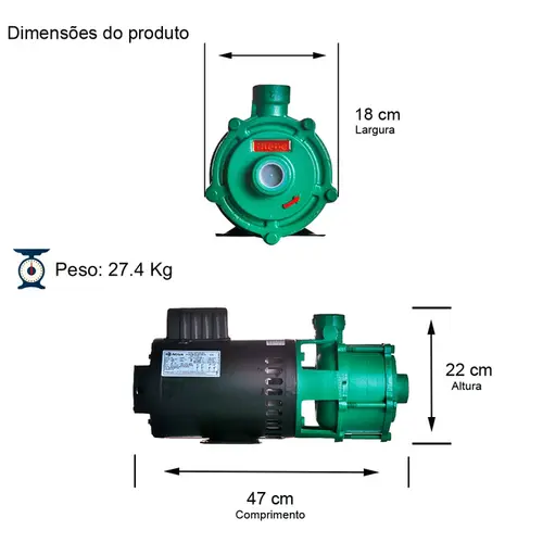 Bomba Multiestágio Thebe P-11/3 2,0CV 127/220V Monofásica