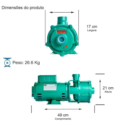 Bomba Multiestágio Thebe P-11/3 2,0CV 127/220-254V Mono