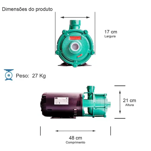 Bomba Multiestágio Thebe P-11/3 2,0CV 220/380V Trifásica