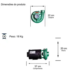 Bomba Thebe THB-13 2,0CV 220/380V Trifásica