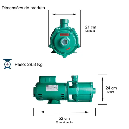 Bomba Multiestágio Thebe P-11/4 1,5CV 127/220V Monofásica