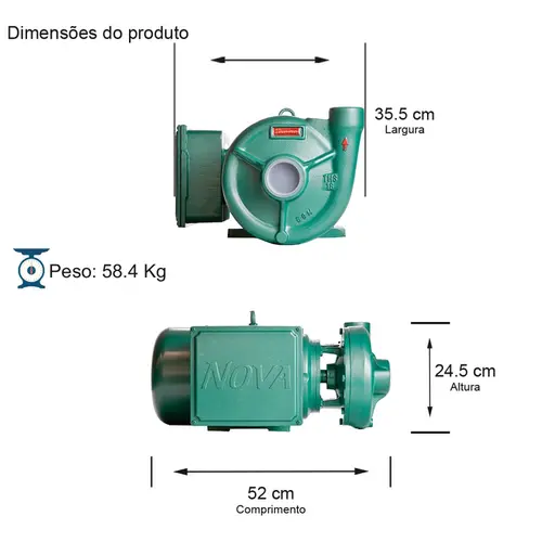 Bomba Thebe THS-18 5,0CV 220/440V Monofásica