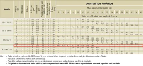Bomba Schneider BC-21R 2.1/2" 5,0CV 220/440V Monofásica