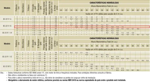 Bomba Schneider BC-22R 1B 5,0CV 220/440V Monofásica