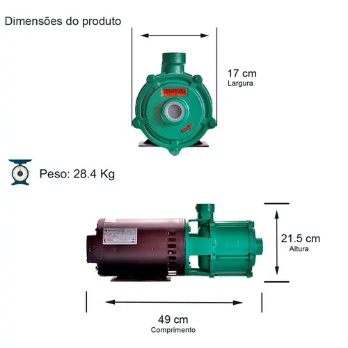 Bomba Multiestágio Thebe P-11/4 3,0CV 220/380V Trifásica