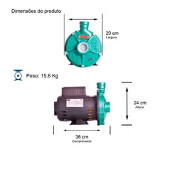 Bomba Thebe TH-16 1,0CV 127/220-254V Monofásica