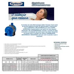 Bomba Hidromassagem Syllent MB71E0010AS5 0,75CV 110V Mono