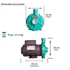 Bomba Thebe TH-16 1,5CV 127/220-254V Monofásica