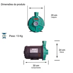 Bomba Thebe TH-16 0,50CV 220/380V Trifásica