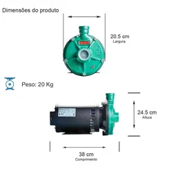 Bomba Thebe TH-16 3,0CV 220/380V Trifásica