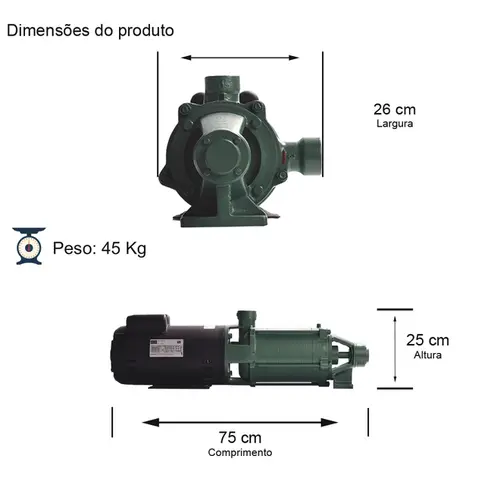 Bomba Multiestágio Thebe P-11/6 3,0CV 127/220V Monofásica