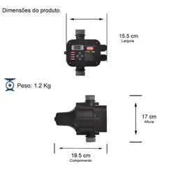 Controlador Eletrônico Thebe Até 1,5CV 220V Monofásico