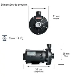 Bomba Thebe TH-16 P 1,5CV 220/380V Trifásica