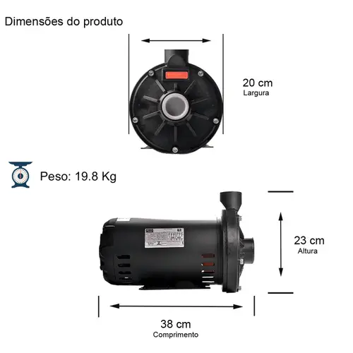 Bomba Thebe TH-16 P 3,0CV 220/380V Trifásica