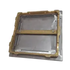 Dreno de fundo Pooltec em aço inox com caixilho latão