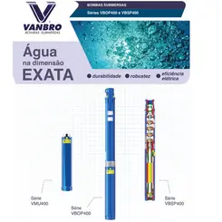 Bomba Submersa Vanbro VBOP-44 2,5CV 380V Trifásica