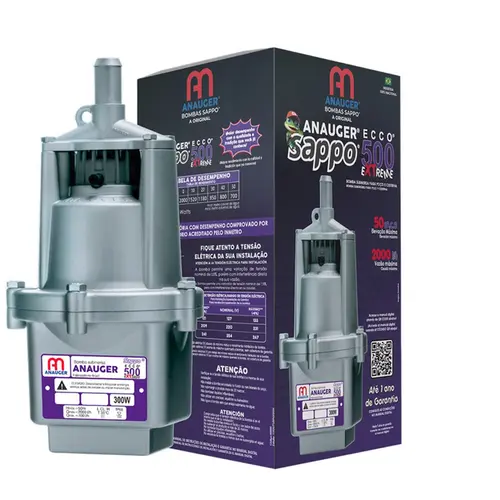 Bomba Submersa Anauger ECCO 500 SLIM 300W 220V Monofásica