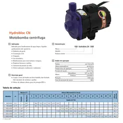 Bomba KSB Hydrobloc C 3000N 3,0 CV Trifásica 220/380V