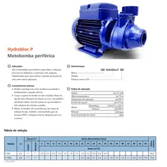 Bomba KSB Hydrobloc P 1000 1,0CV 220V Trifásica