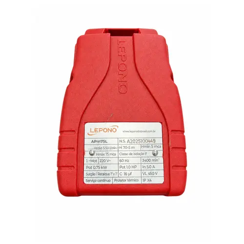Bomba Periférica Lepono APM75L-IN 1,0 HP Monofásica 220V PDR