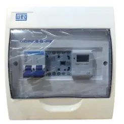 Painel para Bomba de Piscina Profit 0,75 ou 1 CV, 220 V Bifásico, com Timer, Partida Direta e Componentes WEG