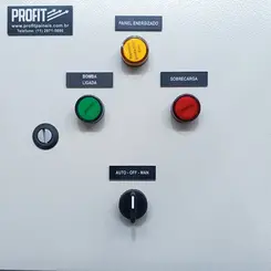 Painel para Bomba de Incêndio Profit 6 ou 7,5 CV, 220 V Trifásico, com Partida Direta, Botoeira 220 V e Proteção de 15–23 A