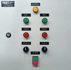 Painel de Comutação Automática Profit para 2 Motores de 10 CV, 380 V Trifásico, com Partida Direta, Extravasão e Proteção 11–17 A