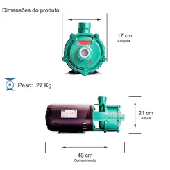 Bomba Multiestágio Thebe P-11/3 2,0CV 220/380V Trifásica
