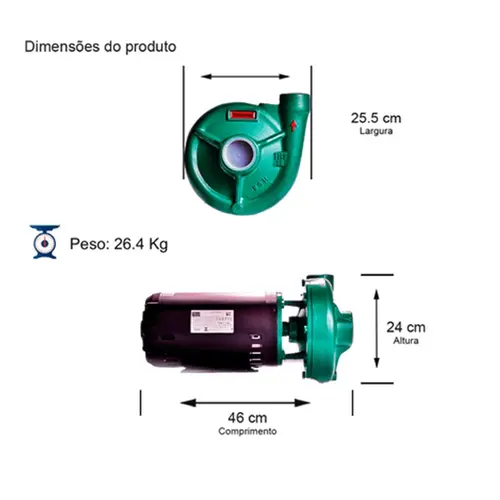 Bomba Thebe THS-18 3,0CV 220/380V Trifásica