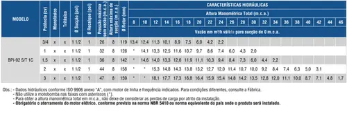 Bomba Incêndio Schneider BPI-92S 1C 3,0CV 127/220V Mono