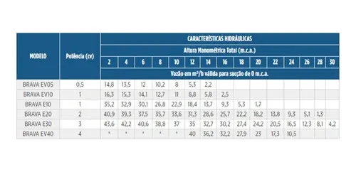 Bomba Submersível Esgoto Schneider BRAVA EV05 0,50CV 220V Mono