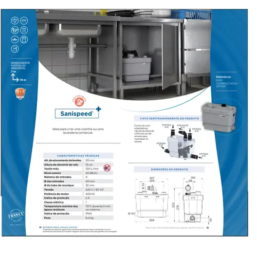 SFA SaniSpeed 220V Monofásico
