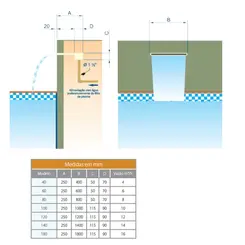 Cascata de Embutir Sodramar 140 CM