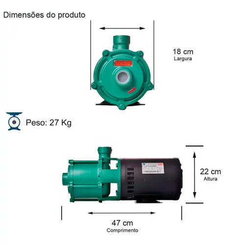 Bomba Multiestágio Thebe P-11/4 2,0CV 220/380V Trifásica