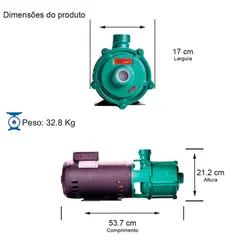 Bomba Multiestágio Thebe P-11/4 3,0CV 127/220-254V Mono
