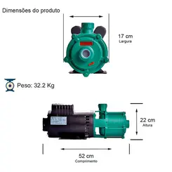 Bomba Multiestágio Thebe P-11/4 3,0CV 127/220V Monofásica