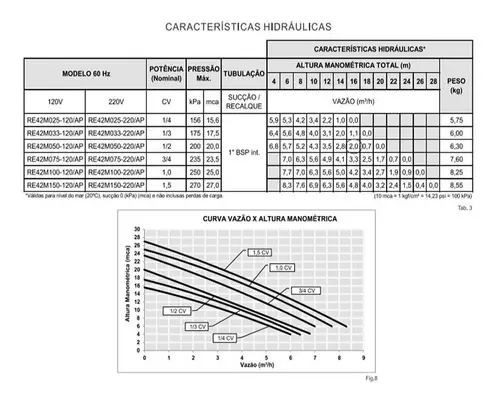 Bomba Syllent Impulse RE42M075 0,75CV 220V Monofásica