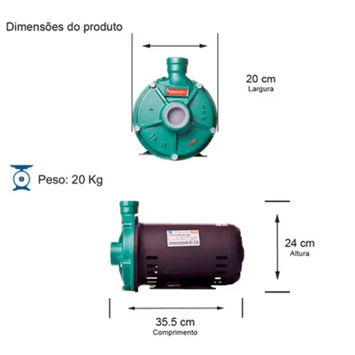 Bomba Thebe TH-16 2,0CV 220/380V Trifásica
